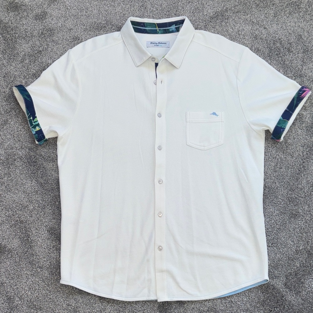 Tommy Bahama IslandZone White Casual Button Down Shirt
